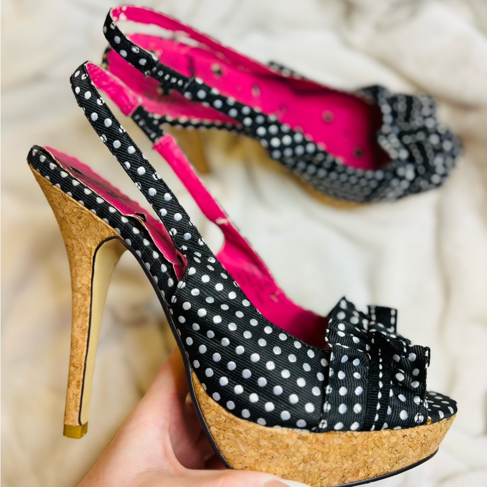 Not Rated Polkadot Heels Size 9.5